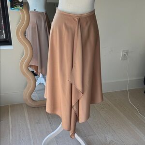 Elegant BCBG Satin Asymmetrical Skirt